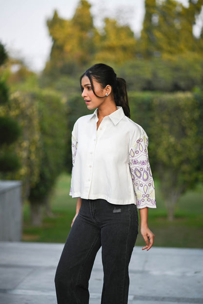 White Butterfly Shacket