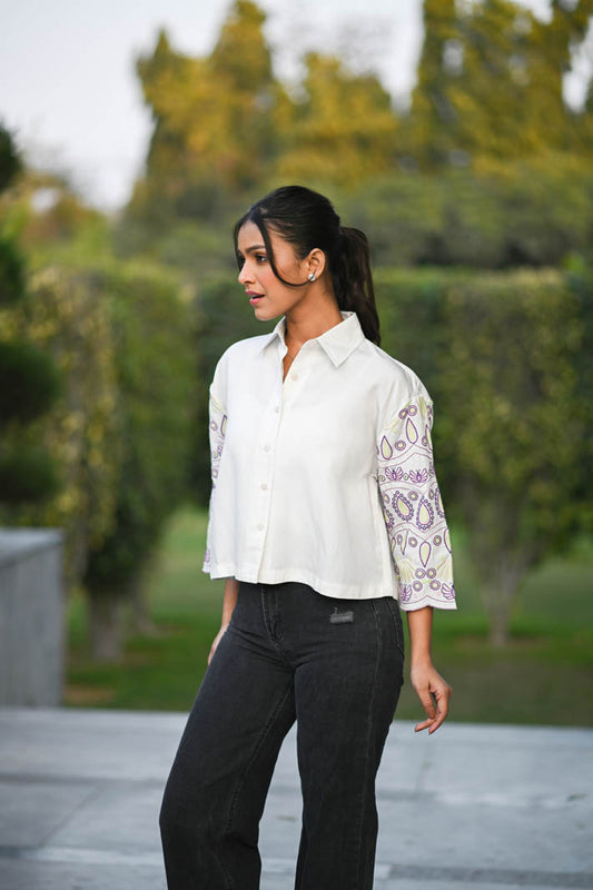 White Butterfly Shacket