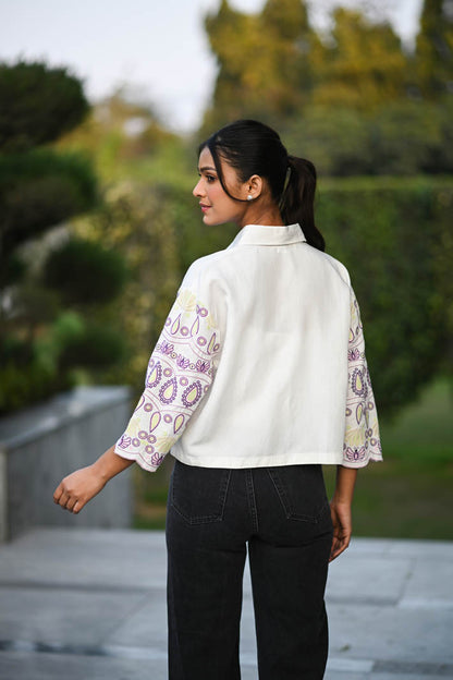 White Butterfly Shacket