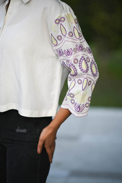 White Butterfly Shacket