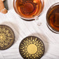Gold Dot Mandala Coasters